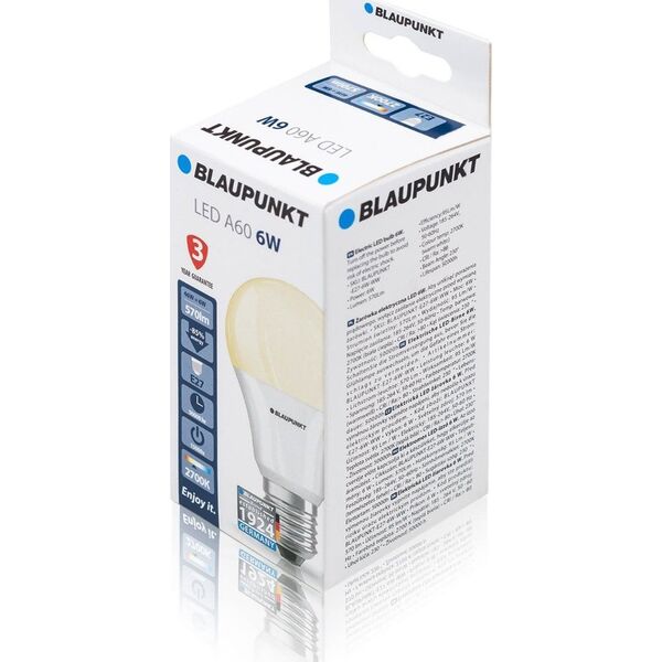 Blaupunkt Zestaw 4 sztuk - Blaupunkt Żarówki LED E27 6W WW