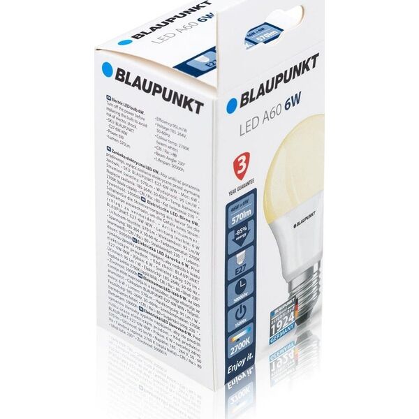 Blaupunkt Zestaw 4 sztuk - Blaupunkt Żarówki LED E27 6W WW