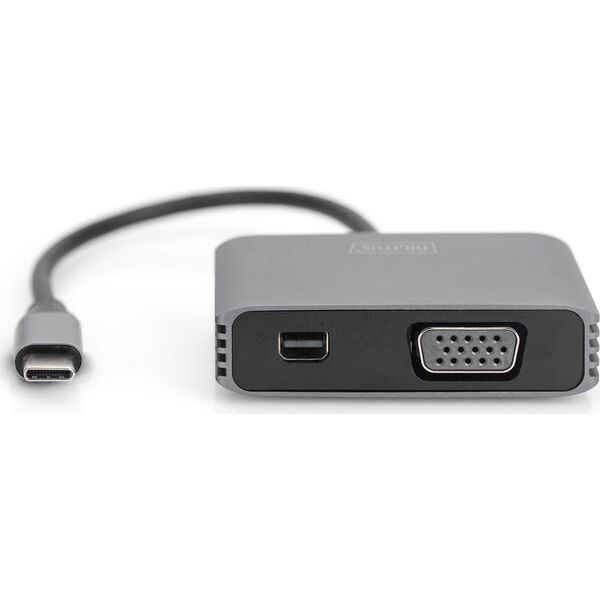 System przekazu sygnału AV Digitus 0.2M USB-C-MINIDP+VGA ADAPTER 0.2M USB-C-MINIDP+VGA ADAPTER
