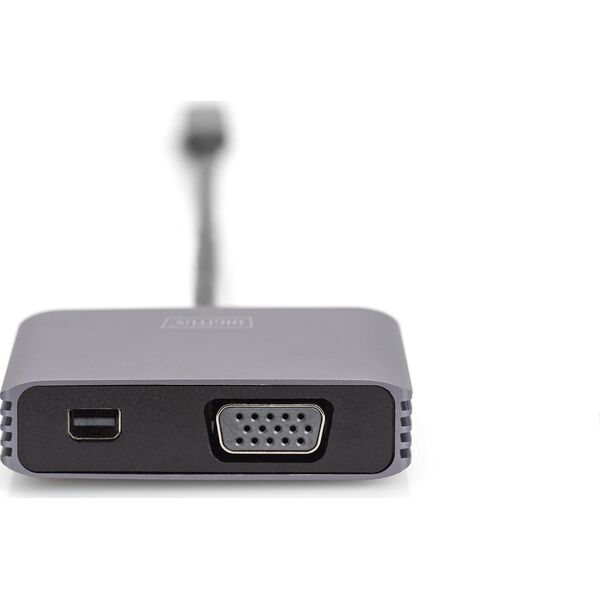 System przekazu sygnału AV Digitus 0.2M USB-C-MINIDP+VGA ADAPTER 0.2M USB-C-MINIDP+VGA ADAPTER