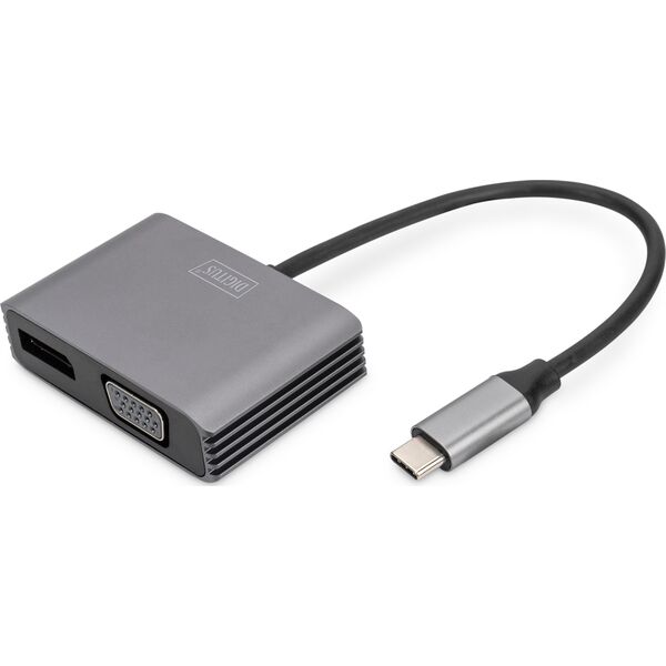 Adapter USB Digitus 0.2MUSB-C - DP + VGA ADAPTER 0.2MUSB-C - DP + VGA ADAPTER