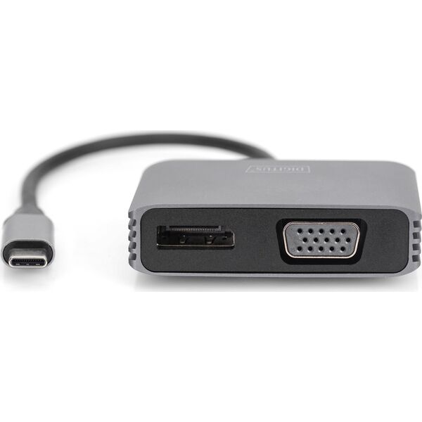 Adapter USB Digitus 0.2MUSB-C - DP + VGA ADAPTER 0.2MUSB-C - DP + VGA ADAPTER