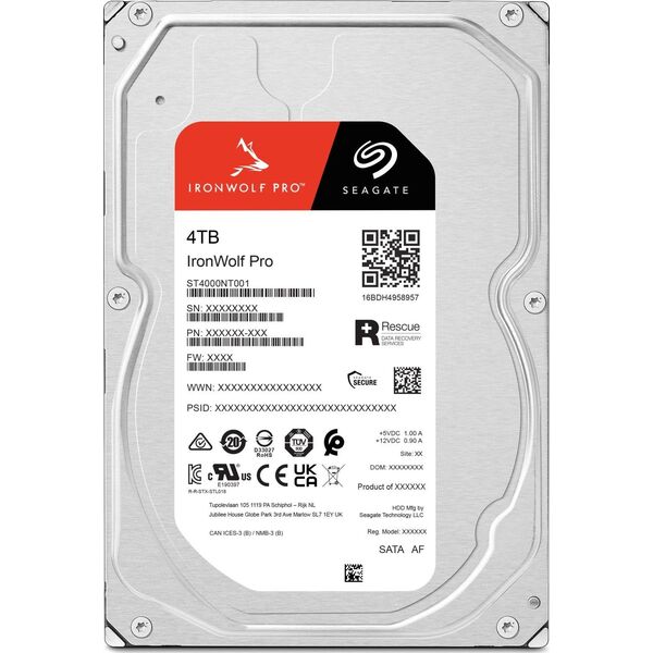 Dysk serwerowy Seagate IronWolf Pro 4TB 3.5'' SATA III (6 Gb/s)  (ST4000NT001)