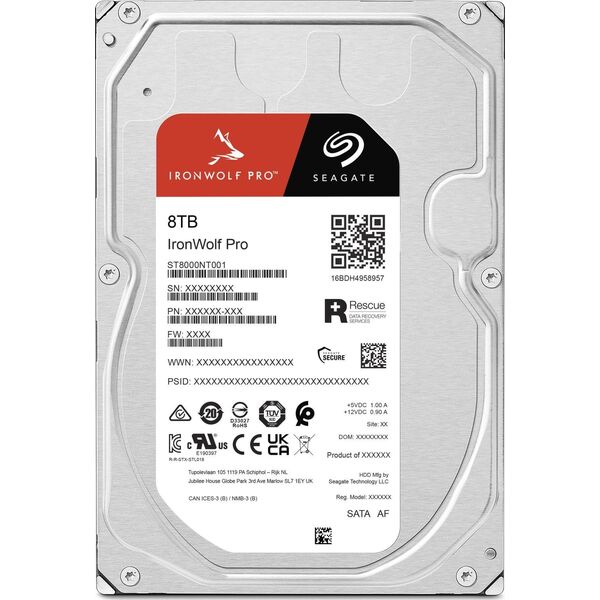 Dysk serwerowy Seagate IronWolf Pro 8TB 3.5'' SATA III (6 Gb/s)  (ST8000NT001)