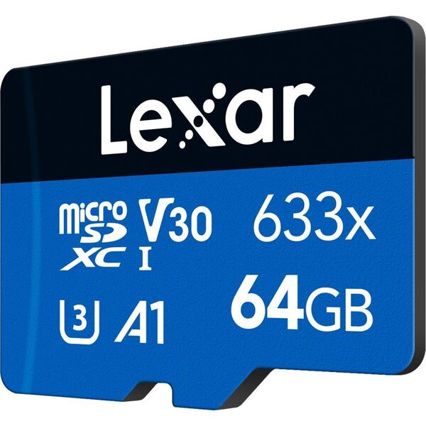 Karta Lexar 633x MicroSDXC 64 GB Class 10 UHS-I/U3 A1 V30 (LMS0633064G-BNNNG)