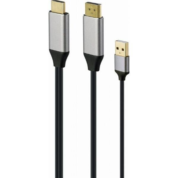 Adapter AV Gembird DisplayPort - HDMI czarny (A-HDMIM-DPM-01)