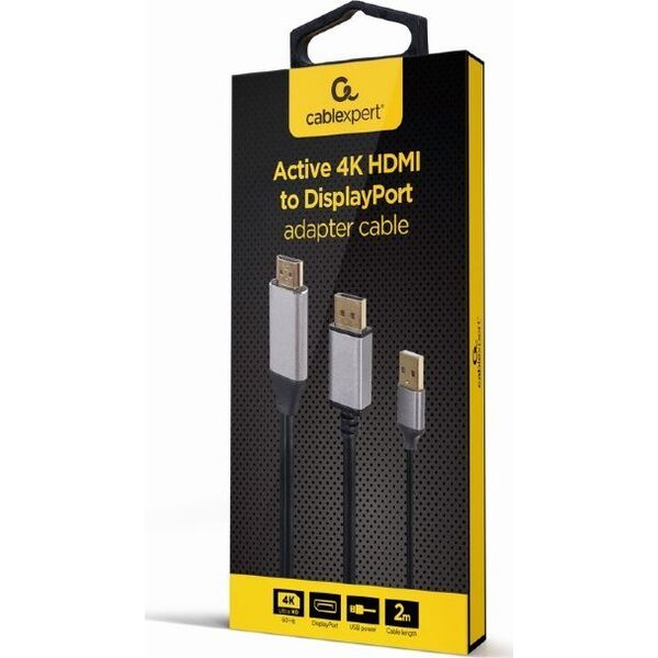 Adapter AV Gembird DisplayPort - HDMI czarny (A-HDMIM-DPM-01)