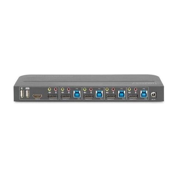 Przełącznik Digitus DIGITUS KVM Switch 4x1 DP DP/HDMI Out USB 4Kx2K 60Hz