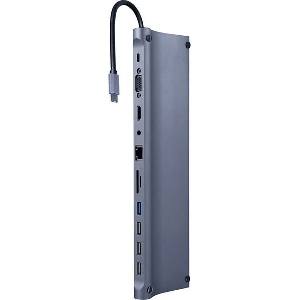 Stacja/replikator Gembird 11w1 USB-C (A-CM-COMBO11-01)