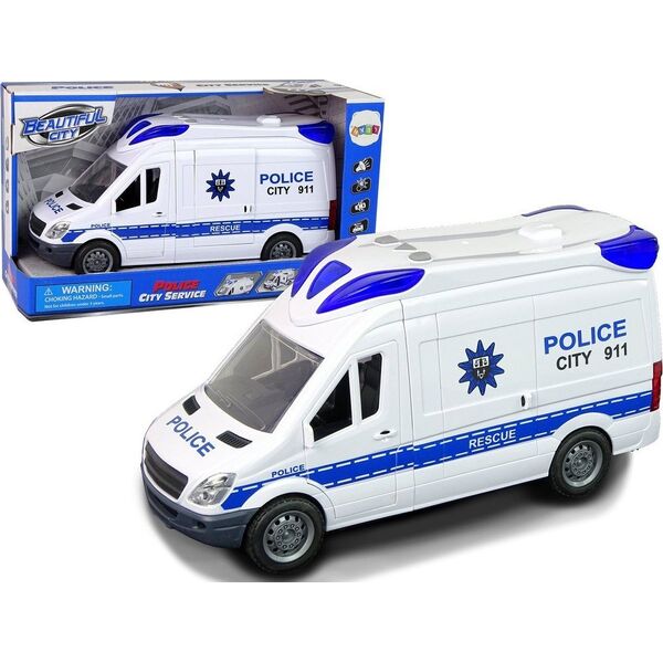 LeanToys Interaktywna Policja Radiowóz Policyjny Światło Dźwięk Otwierane Drzwi