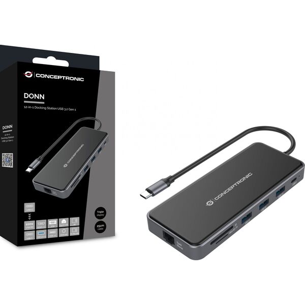 Stacja/replikator Conceptronic DONN15G USB-C