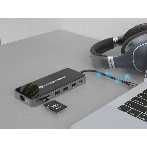Stacja/replikator Conceptronic DONN15G USB-C