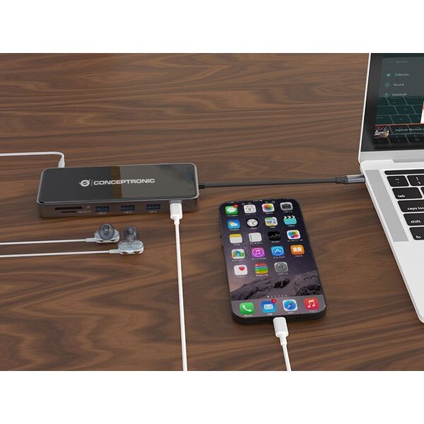 Stacja/replikator Conceptronic DONN15G USB-C