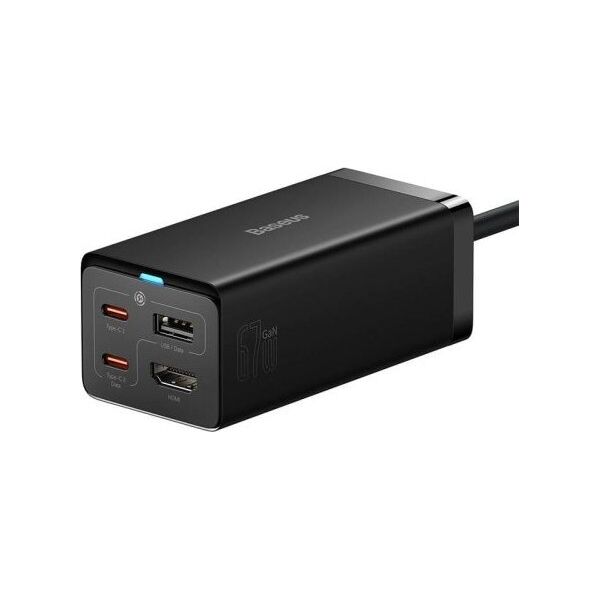 Ładowarka Baseus Ładowarka sieciowa Baseus GaN5 Pro 2xUSB-C + USB + HDMI, 67W (czarna)