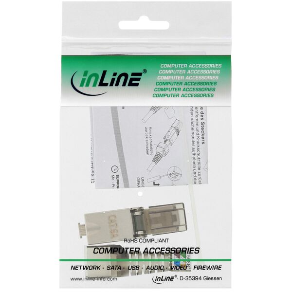 InLine InLine® RJ45 plug Cat.6A 500MHz, field-installable, shielded