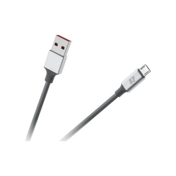 Kabel USB Rebel USB-A - microUSB 2 m Szary (RB-6010-200-B)