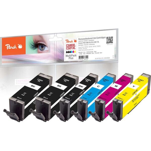 Tusz Peach Peach Ink Economy Pack Plus PI100-379 (compatible with Canon PGI-580XL, CLI-581XL)