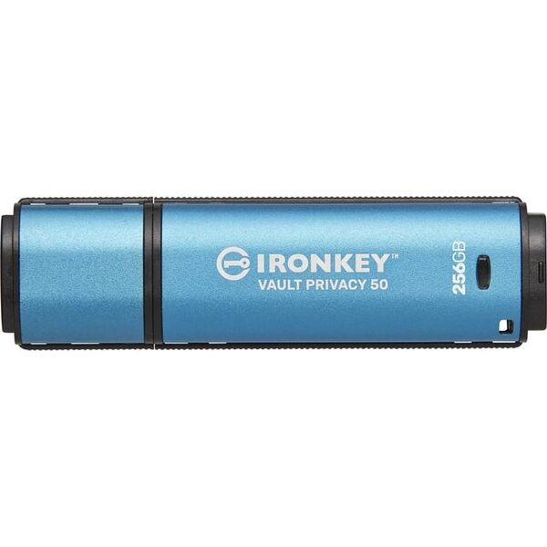 Pendrive Kingston Kingston IronKey Vault Privacy 50 256 GB, USB stick (light blue/black, USB-A 3.2 Gen 1)