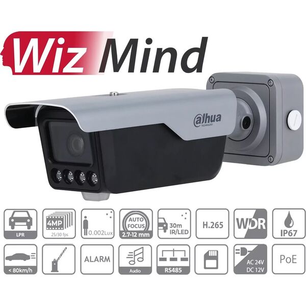 Kamera IP Dahua Technology KAMERA IP ANPR ITC413-PW4D-IZ1 - 4&nbsp|Mpx 2.7&nbsp|... 12&nbsp|mm - MOTOZOOM DAHUA