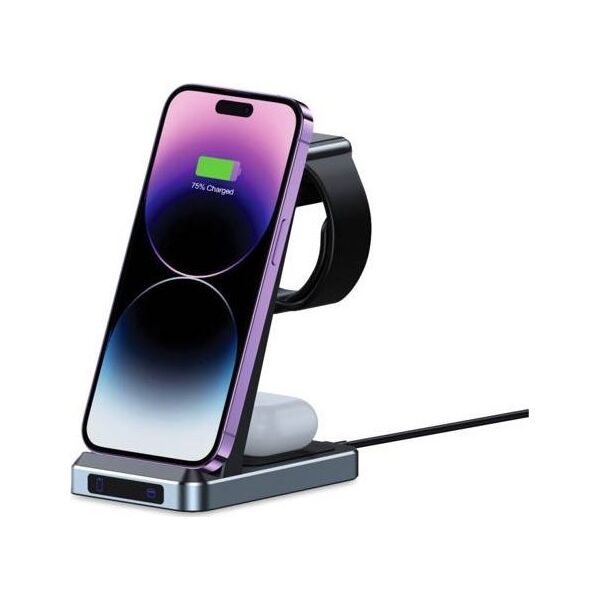 Ładowarka Tech-Protect Ładowarka bezprzewodowa Tech-protect QI15W-A26 3in1 Wireless Charger Black