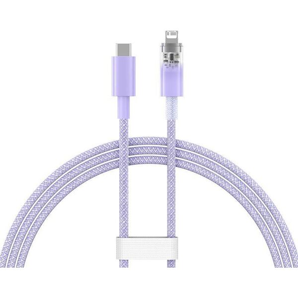 Kabel USB Baseus USB-C - Lightning 1 m Fioletowy (CATS010205)