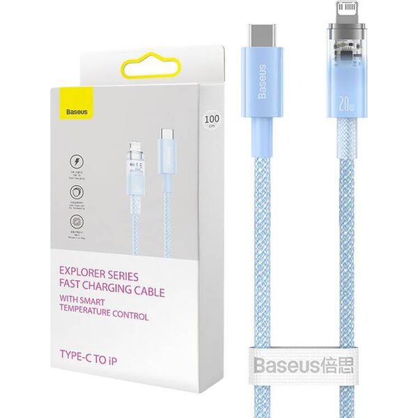 Kabel USB Baseus USB-C - Lightning 1 m Niebieski (CATS010203)