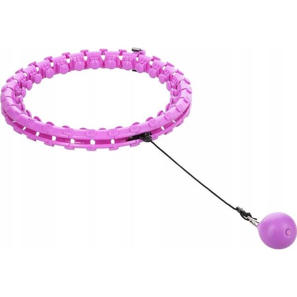 HMS HHW12 PLUS SIZE HULA HOP VIOLET Z WYPUSTKAMI I OBCIĄŻNIKIEM HMS