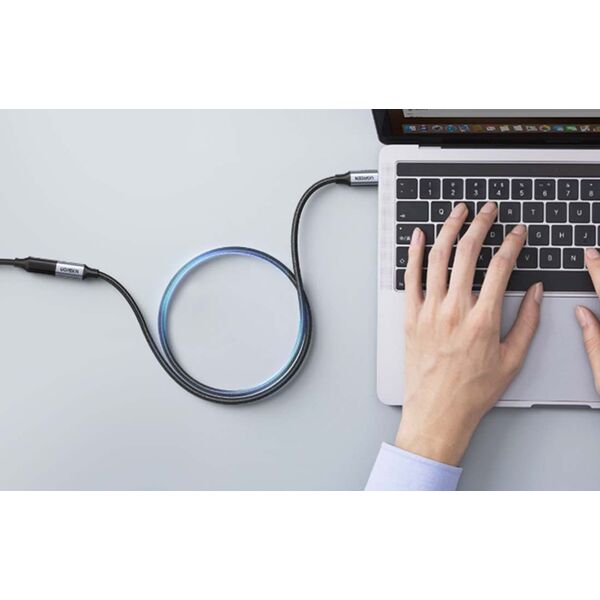 Kabel USB Ugreen USB-C - USB-C 0.5 m Czarny (80810B)