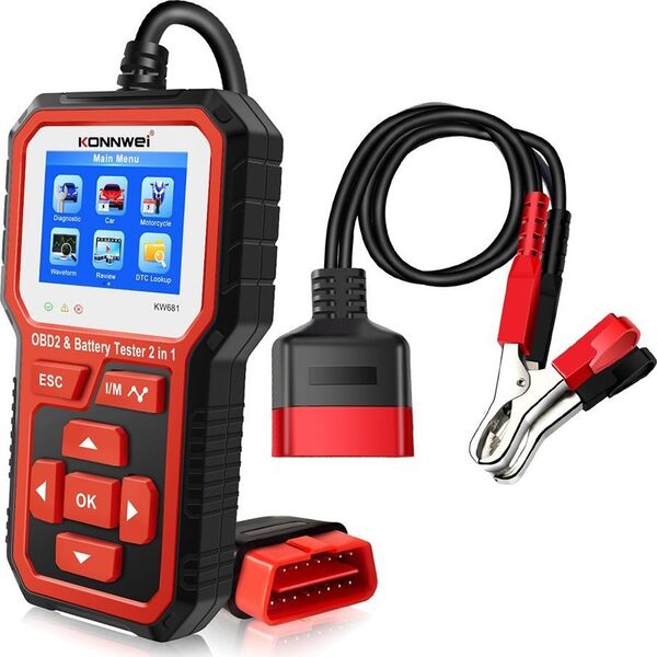 Konnwei Miernik diagnostyczny, skaner OBD2, tester baterii Konnwei KW681