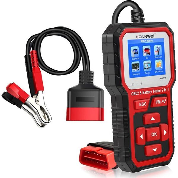 Konnwei Miernik diagnostyczny, skaner OBD2, tester baterii Konnwei KW681