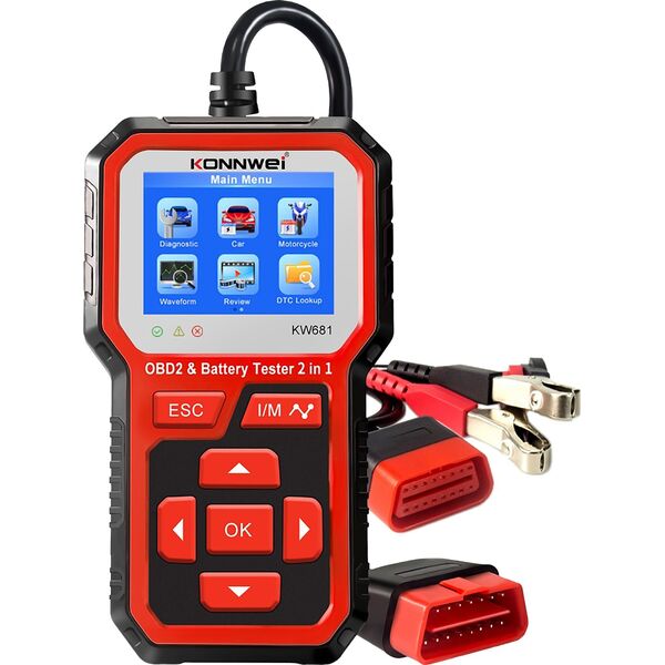 Konnwei Miernik diagnostyczny, skaner OBD2, tester baterii Konnwei KW681