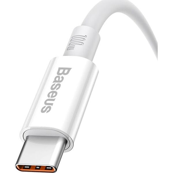 Kabel USB Baseus USB-A - USB-C 1 m Biały (P10320102214-01)