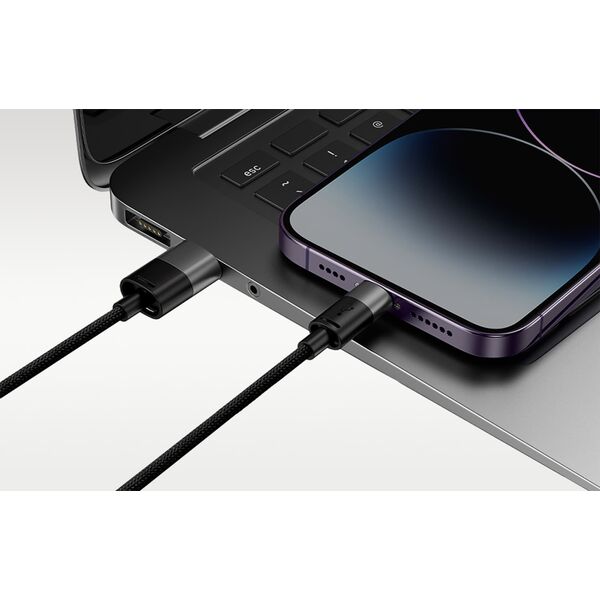Kabel USB Baseus USB-A - USB-C + microUSB + Lightning 0.6 m Czarny (P10319900111-00)