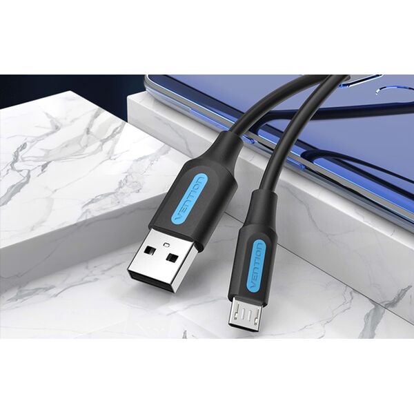 Kabel USB Vention USB-A - microUSB 1 m Czarny (COLBF)