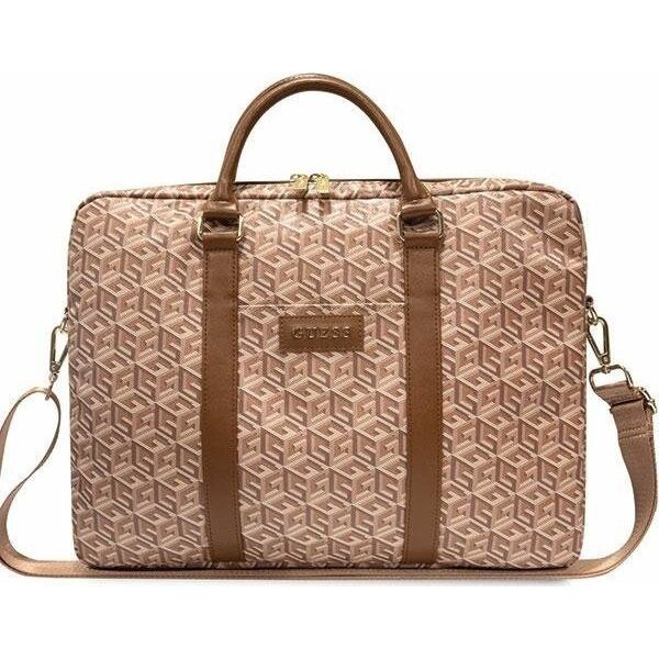 Torba Guess do notebooka 16 cali GCube Stripes beżowa (GUE002884)
