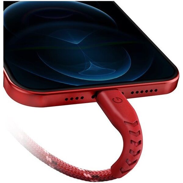 Kabel USB Energea USB-A - Lightning 1.5 m Czerwony (CBL-NF-RED150)