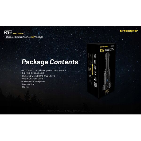 Latarka Nitecore FLASHLIGHT PRECISE SERIES/3000 LUMENS P35I NITECORE