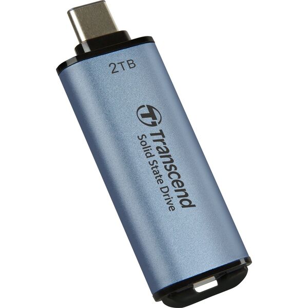 Dysk zewnętrzny SSD Transcend ESD300C 2TB Niebieski (TS2TESD300C)