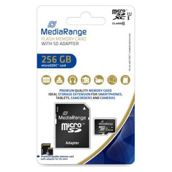 Karta MediaRange MicroSDXC 256 GB Class 10 UHS-I/U1  (MR946)