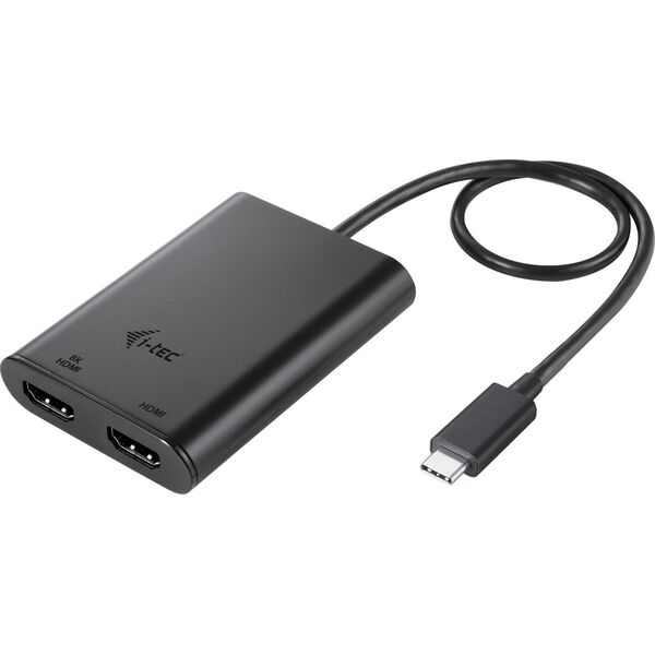 Adapter USB I-TEC C31 USB-C - HDMI x2 Czarny  (C31DUAL4K60HDMI)