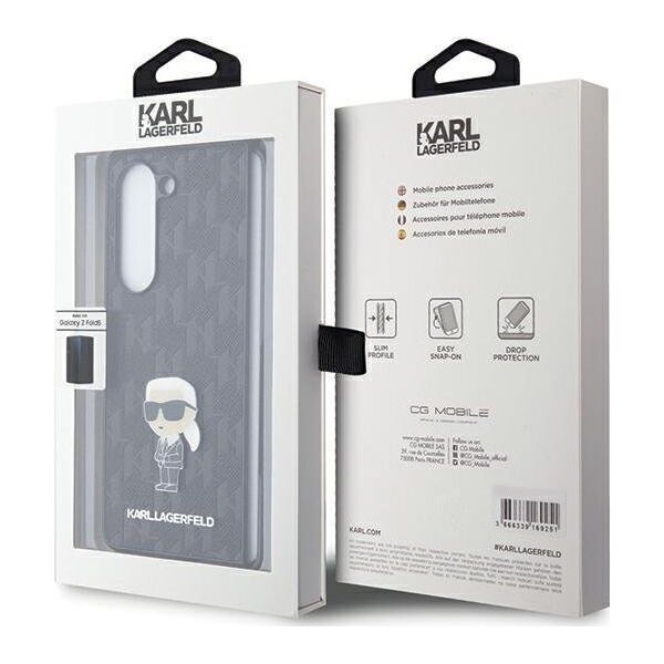 Karl Lagerfeld Karl Lagerfeld KLHCZFD5SAPKINPK Z Fold5 F946 hardcase czarny/black Saffiano Monogram Ikonik Pin