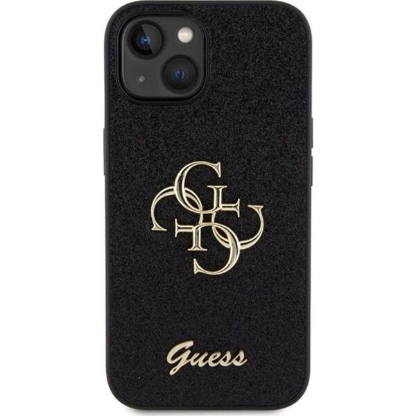 Guess Guess GUHCP15SHG4SGK iPhone 15 6.1" czarny/black hardcase Glitter Script Big 4G