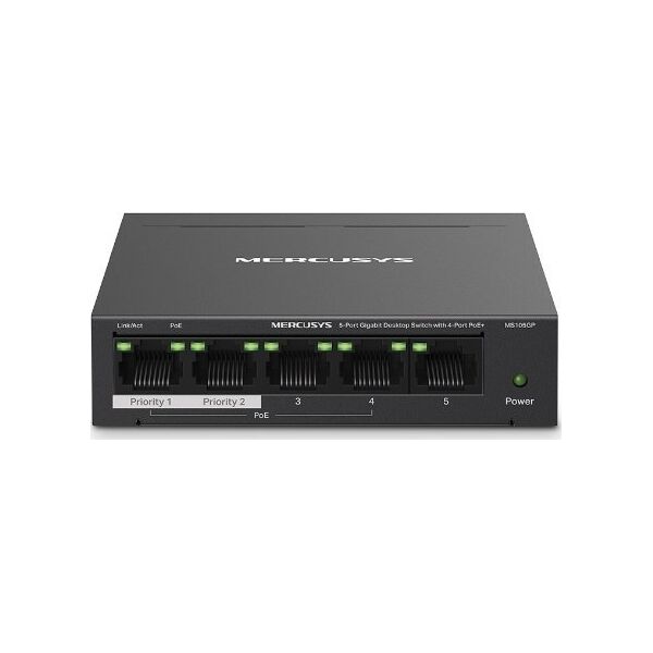 Switch Mercusys MERCUSYS switch MS105GP (5xGbE,4xPoE+,65W,fanless)