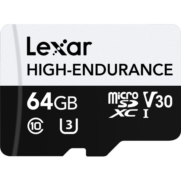 Karta Lexar High-Endurance MicroSDXC 64 GB Class 10 UHS-I/U3 V30 (LMSHGED064G-BCNNG)