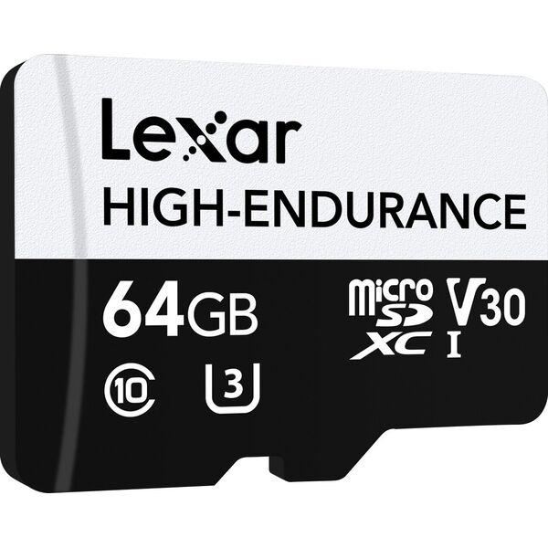 Karta Lexar High-Endurance MicroSDXC 64 GB Class 10 UHS-I/U3 V30 (LMSHGED064G-BCNNG)