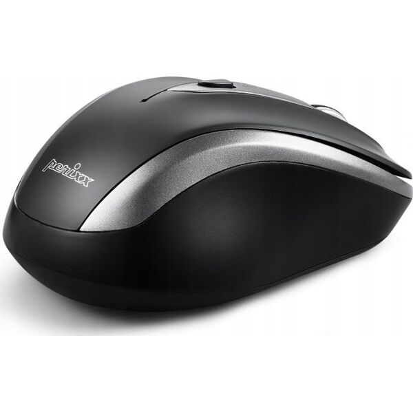 Mysz Perixx Mysz bezprzewodowa Perixx PERIMICE-721 optyczna 1600dpi 2.4 GHz, czarna, silent, cicha, bezklikowa