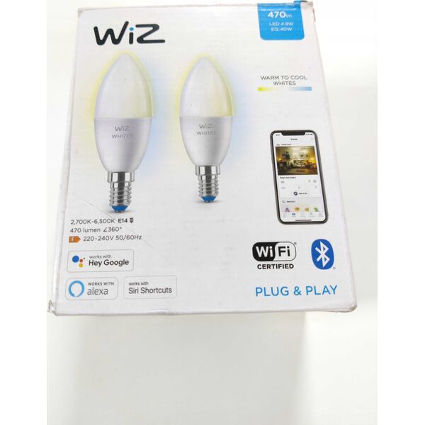 WiZ WiZ,Candle,4,9W,2700-6500,C37,E14,2 pcs lightsource