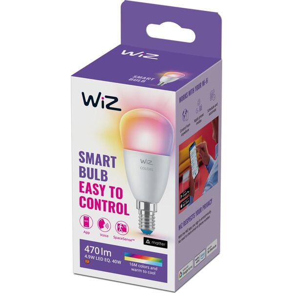 WiZ WiZ,Luster E14,4,9W,2200-6500 (RGB),P45,E14,1 pcs lightsource