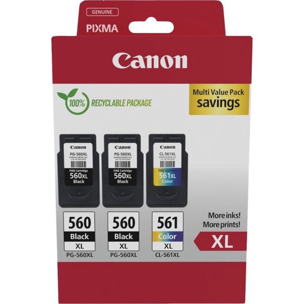 Tusz Canon Canon CARTRIDGE PG-560XLx2/CL-561XL MULTI pro PIXMA TS535x, TS535xa, TS745x, TS745xi