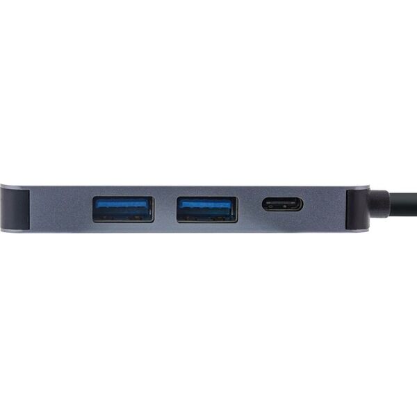 HUB USB InLine INLINE Multifunktions-HUB USB 3.2 Gen.1 2x USB-A 5Gbps HDMI 4K 30Hz USB Type-C PD 87W aluminium grau
